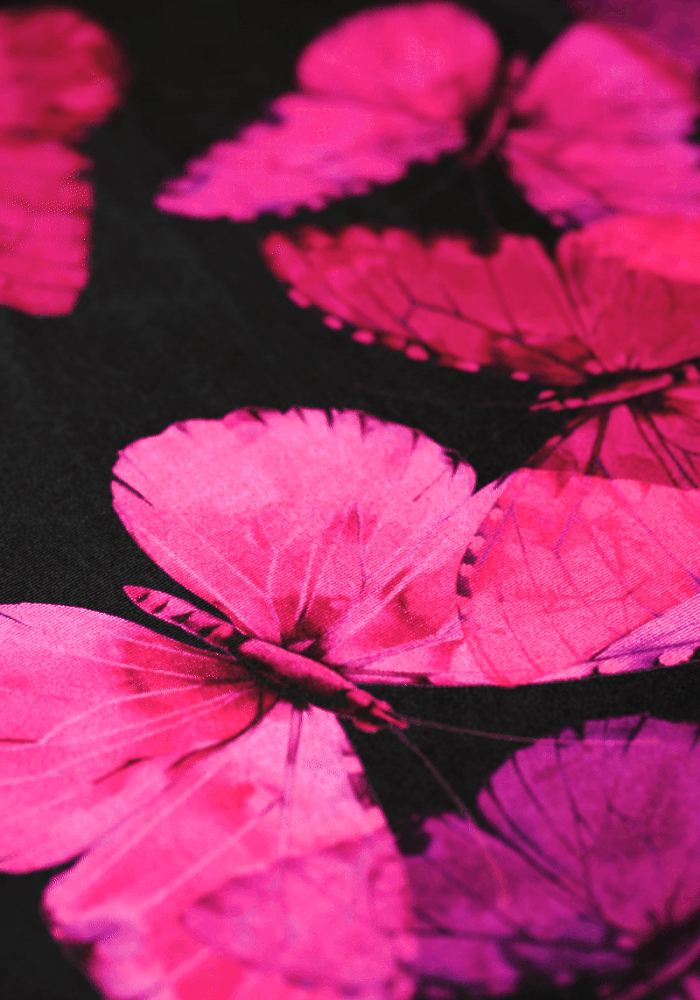 Second angle of Farasha Butterfly Printed Velour Swing Dress