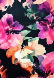 Lindsey Inky Floral Printed Velour Midi Dress