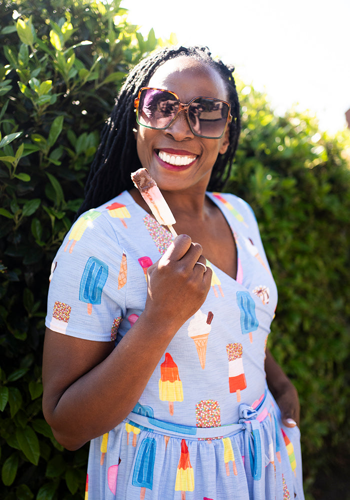 Seventh angle of Floss Ice Cream &amp; Lolly Print Dress