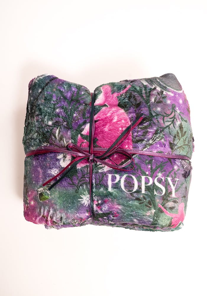 ** PRE-ORDER **Witches Print Pop-under Plush Blanket ** PRE-ORDER **