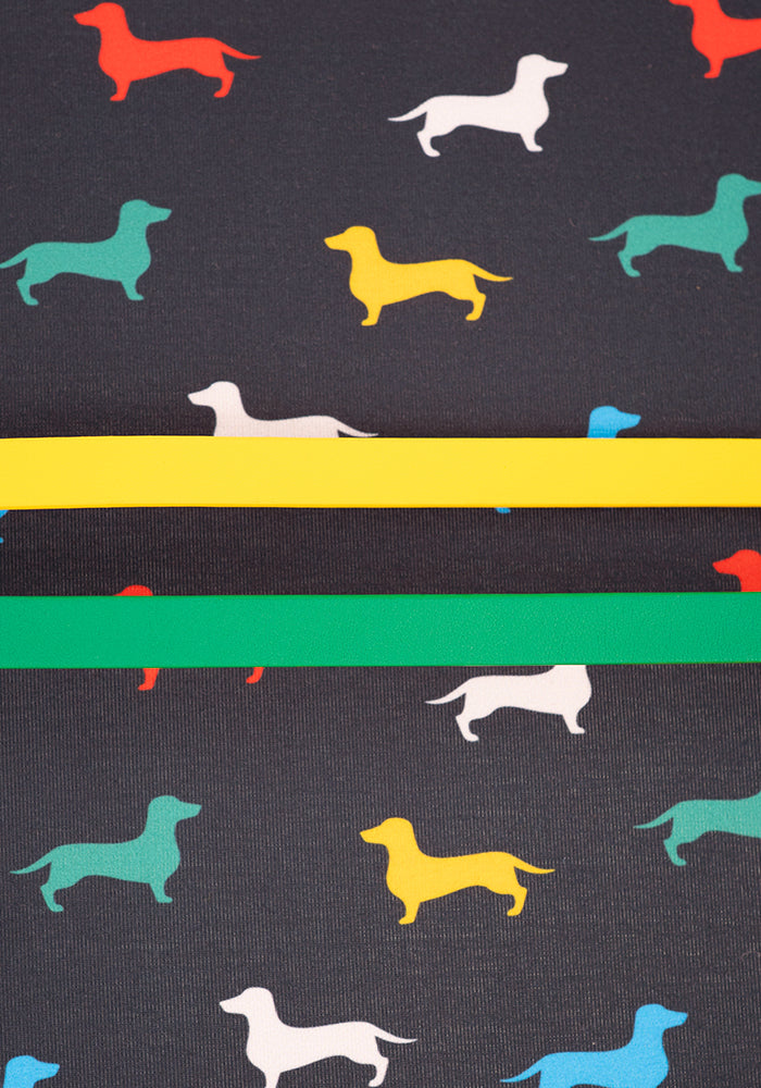 Sixth angle of Eastyn Sausage Dogs Print Jersey Midi Dress