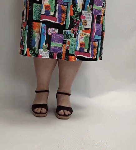 Ninth angle of Popsy Purple Cork Heel Wedges