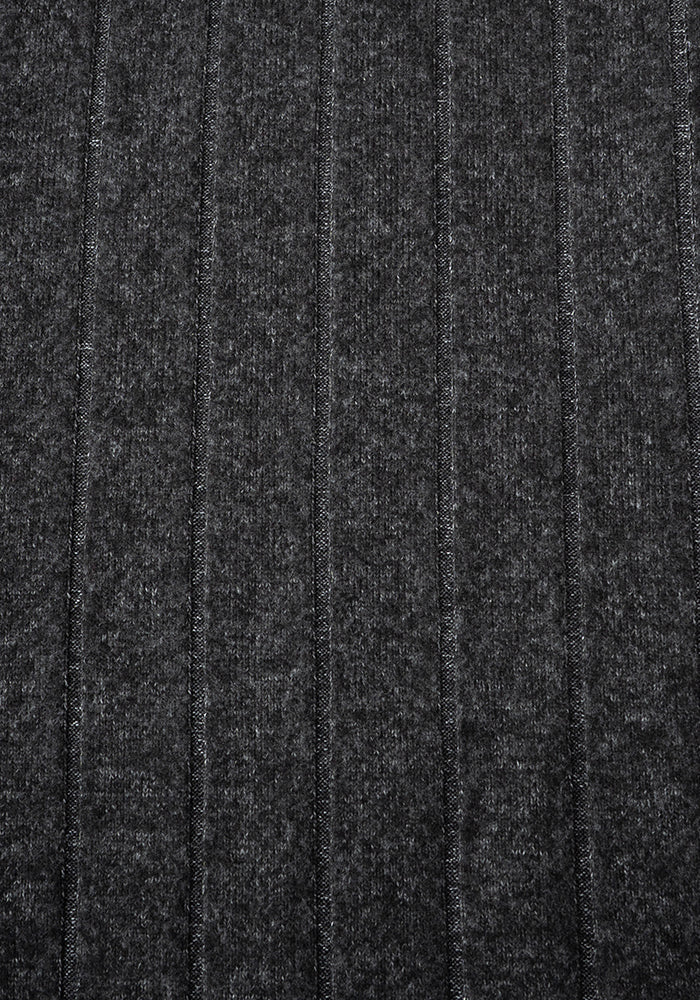 Second angle of Bexley Grey Brushed Chunky Rib Tunic