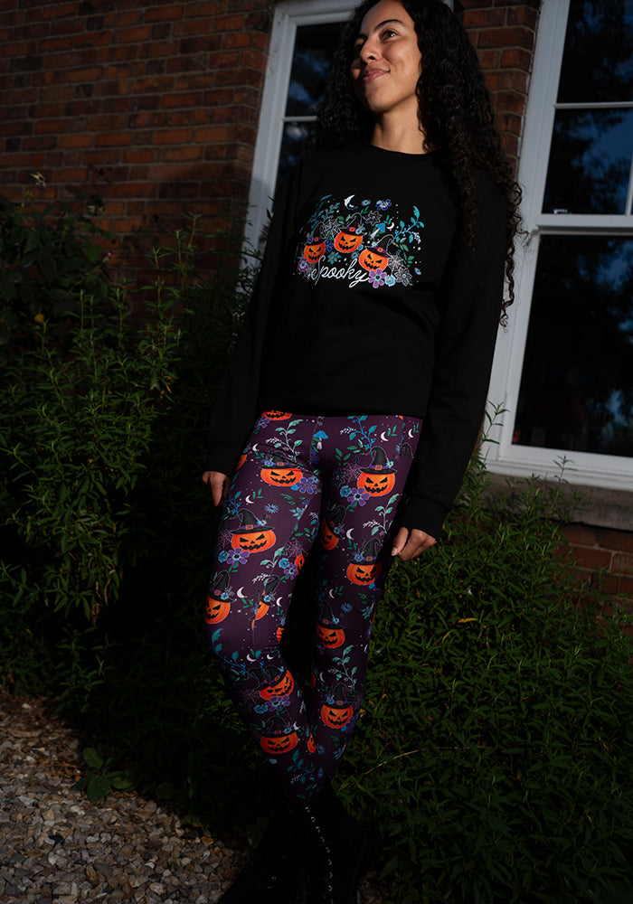 Heath Witchy Pumpkins Print Leggings