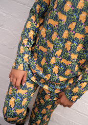 Highland Cow Print Children's Pyjama Set (Daisy)