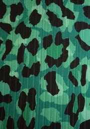Indra Green Black Animal Print Dress
