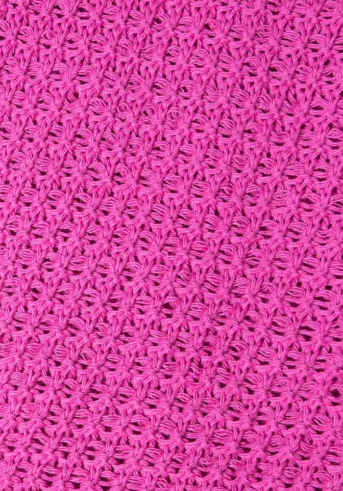 Pink Scallop Short Sleeve Cardigan