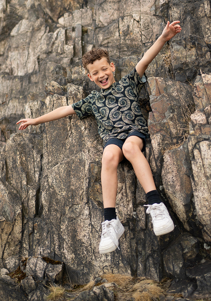 Children's Fossil Print Cotton T-Shirt (Jones)