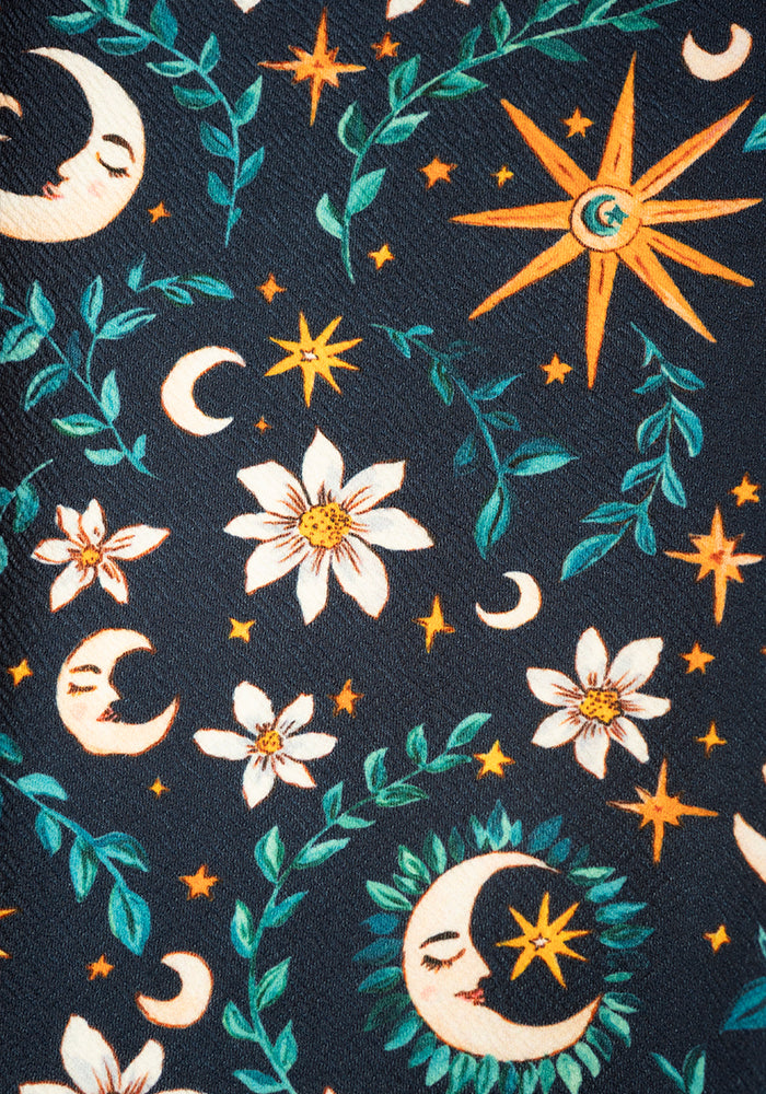 Second angle of Jordan Celestial Moon Print Full Length Dungaree