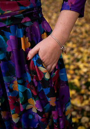 Jorja Painted Floral Print Swing Dress