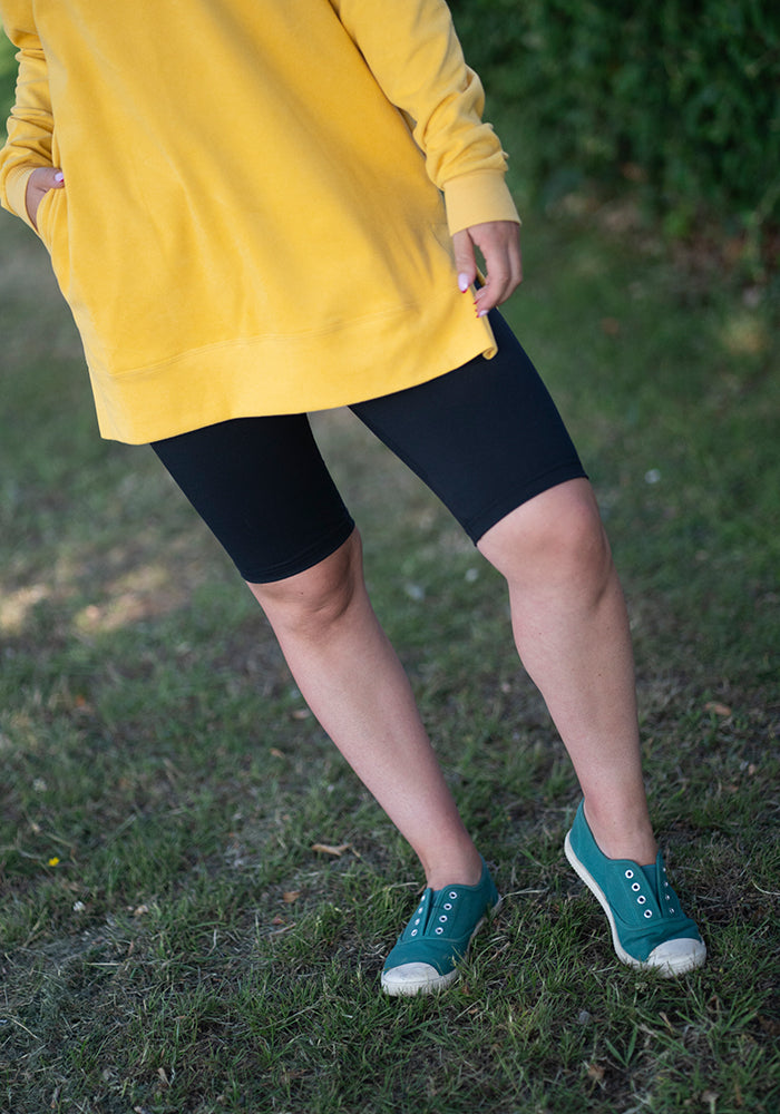 Sixth angle of Kiva Black Cycling Shorts