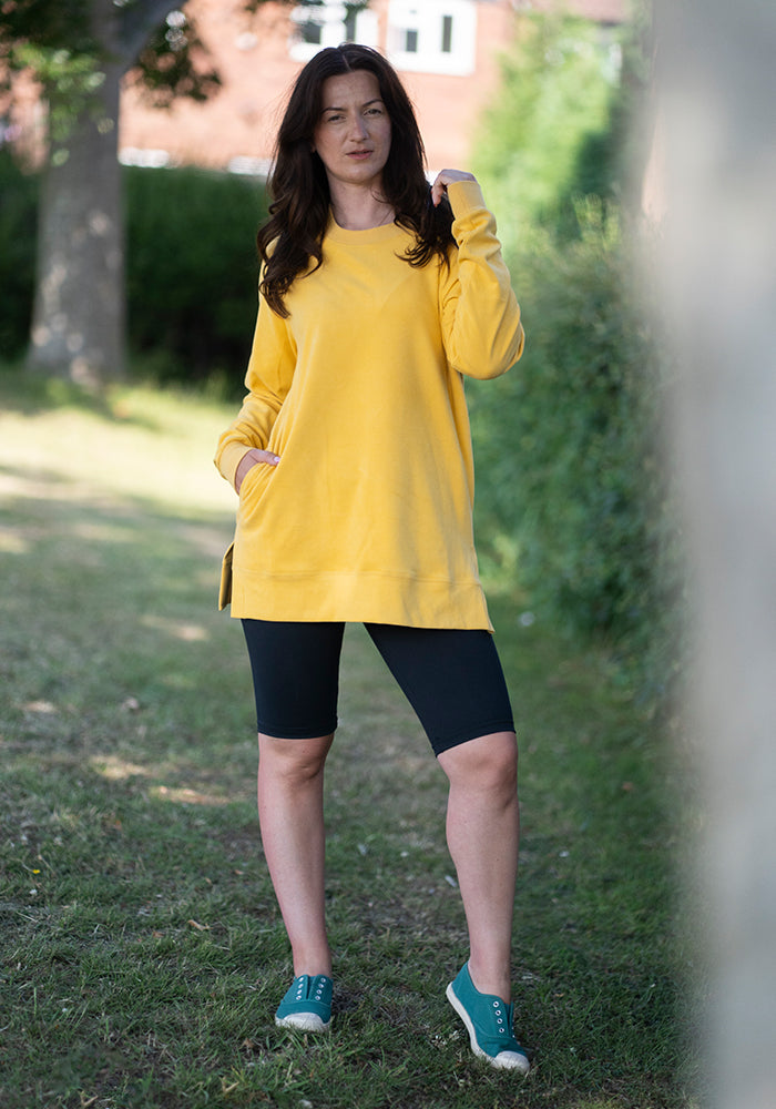 Ninth angle of Kiva Black Cycling Shorts