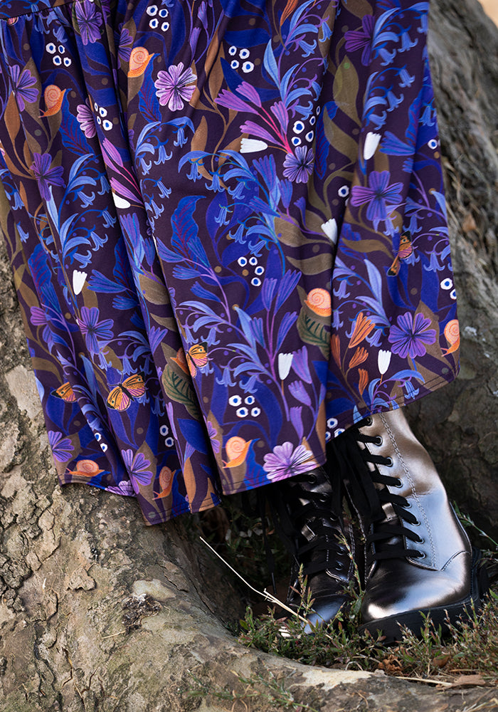 Lowell Painted Floral Print Midaxi Dress