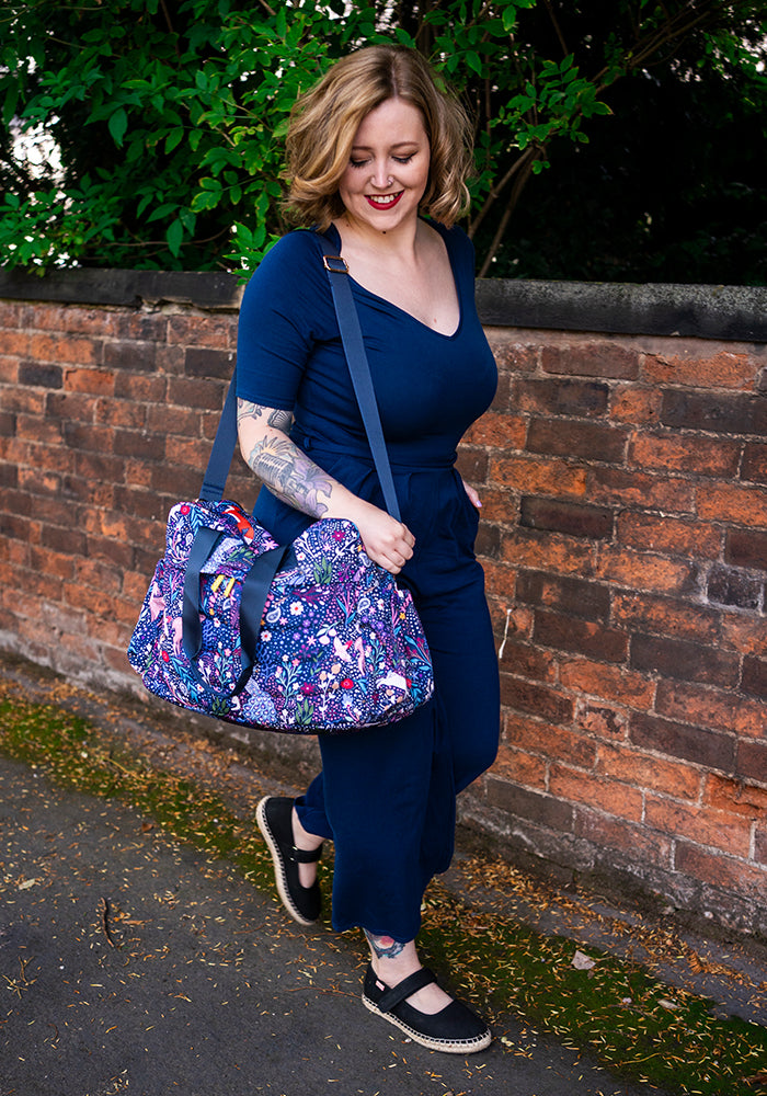 Second angle of Magical Woodland Print Holdall