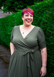 Baxter Plain Khaki Midaxi Dress