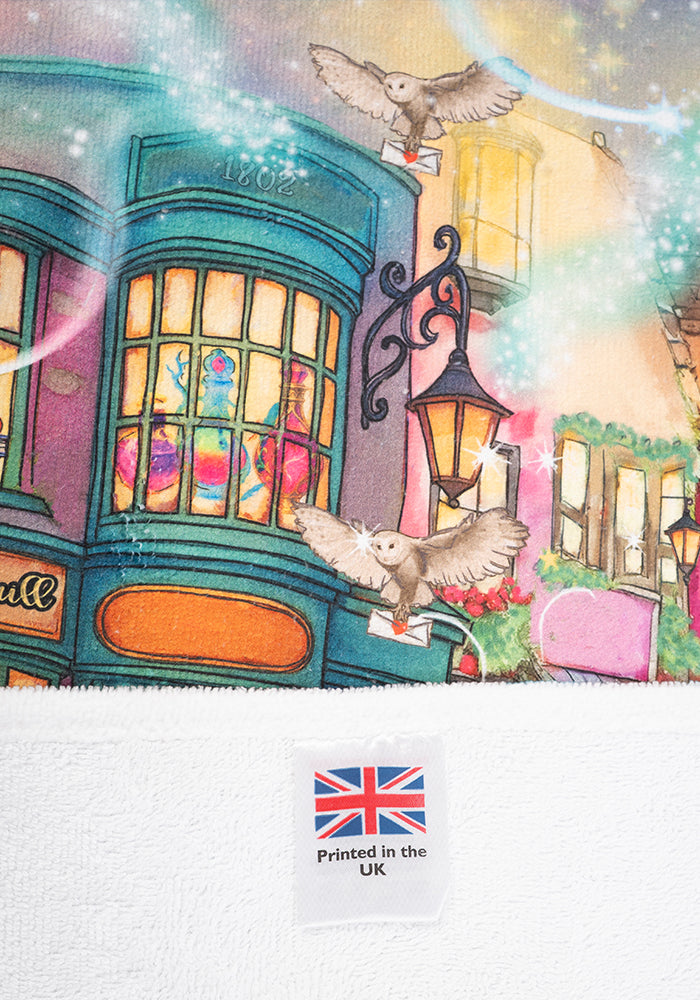 Fourth angle of Magical Street Print Hand Towel