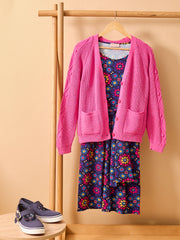 Aziza Moroccan Tile Print Cotton Dress