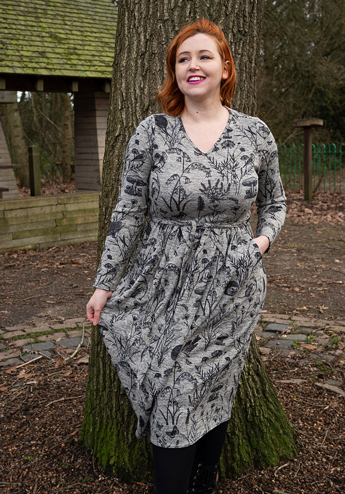 Seventh angle of Netta Wildlife Print Midi Dress