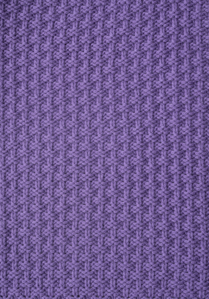 Clematis Purple Moss Stitch Cardigan