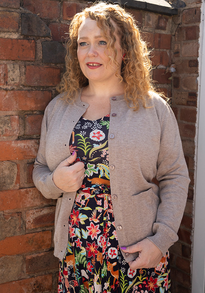 Oatmeal Long Sleeve Cardigan