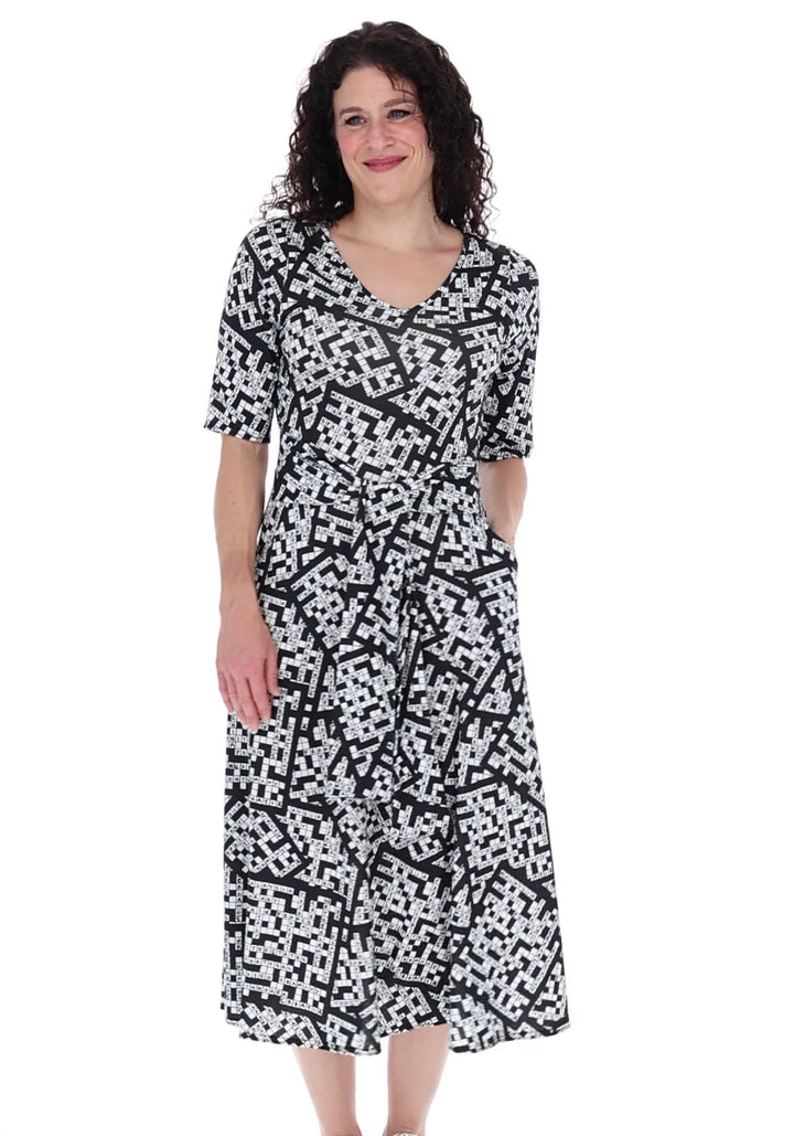 Natasha Crossword Countries Print Midi Dress