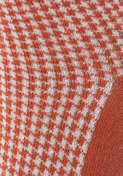 Pumpkin Check Sparkle Socks