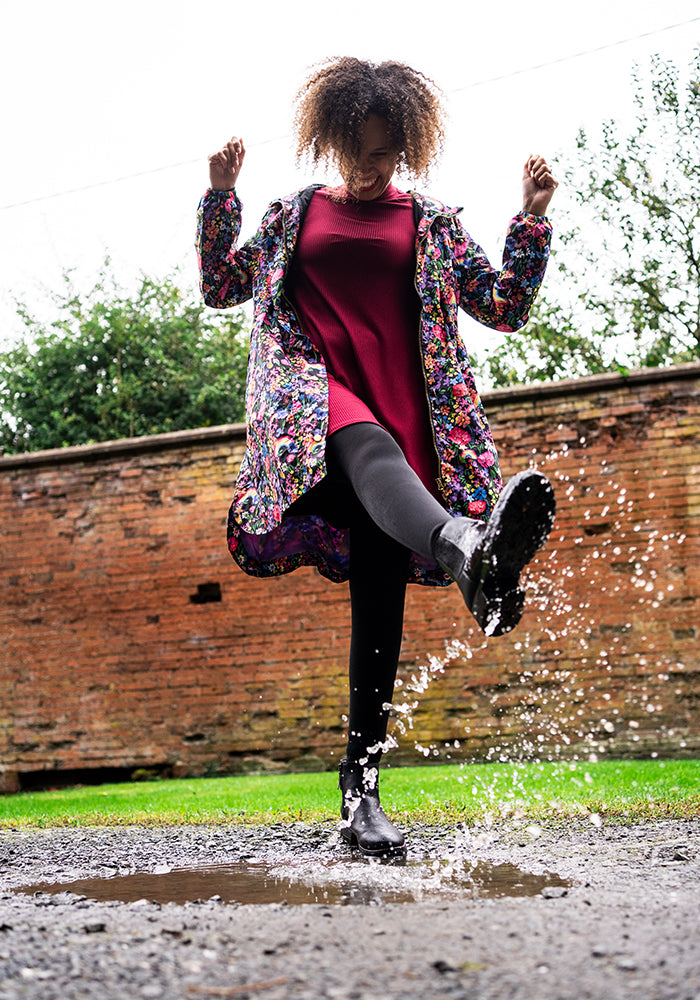 Garden Rainbow Print Popsy Coat
