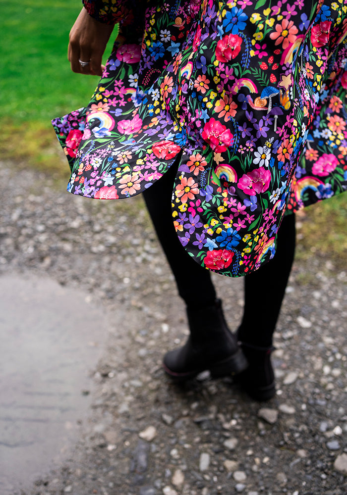 Garden Rainbow Print Popsy Coat