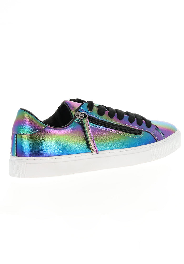 Fifth angle of Metallic Rainbow Zip Trainers