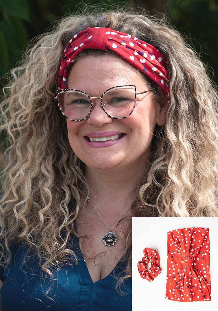 Seventh angle of Popsy Headband &amp; Scrunchie Set