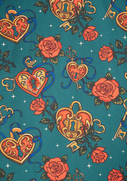 Sophiette Lock and Key Tattoo Print Dress