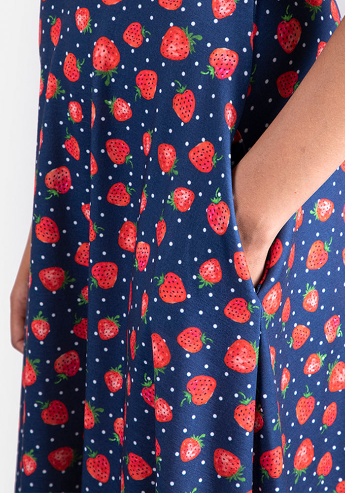 Fifth angle of Sienna Strawberry Print Dress