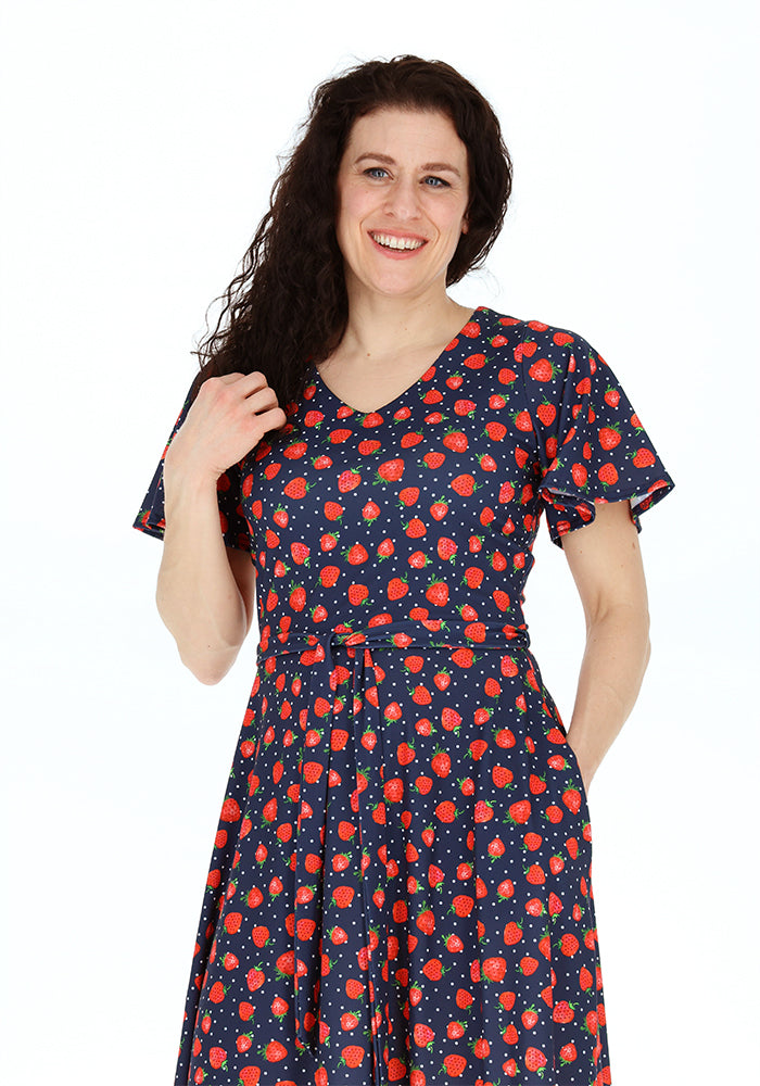 Fourth angle of Sienna Strawberry Print Dress