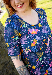Taylor Purple Magical Moth Print Tunic