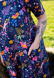 Taylor Purple Magical Moth Print Tunic