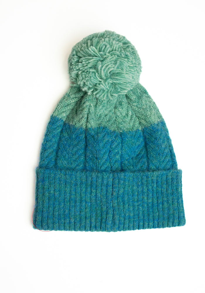 Teal Knitted Beanie Hat