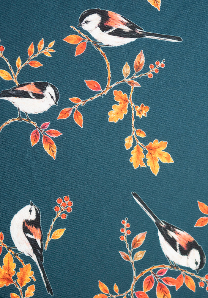 Wilder Autumn Bird Print Dress
