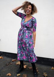 ** PRE ORDER ** Elvia Witches Print Midi Dress ** PRE ORDER **