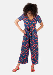 Shannon Strawberry Print Culotte Jumpsuit