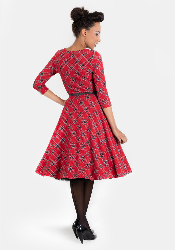 Tara Red Tartan Swing Dress