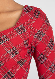 Tara Red Tartan Swing Dress