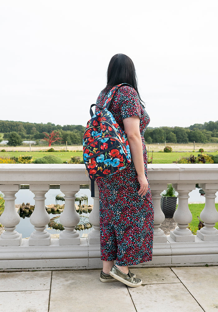 Poppy Print Rucksack