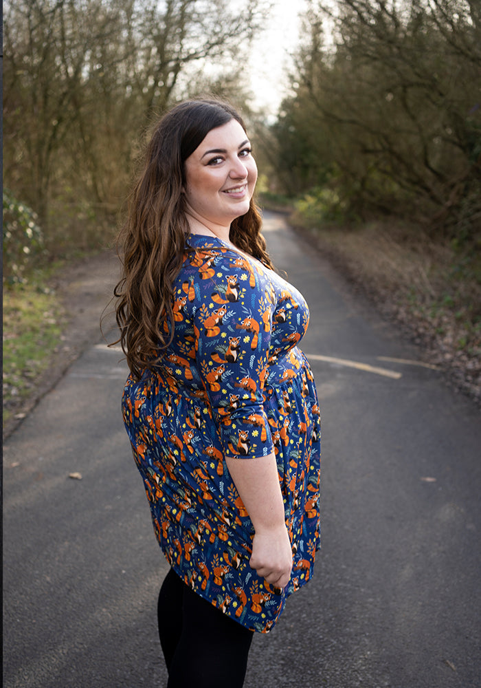 Jasper Red Pandas Print Dress