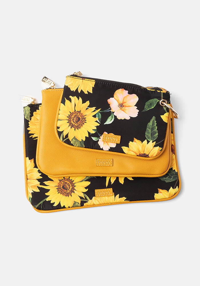 3 Piece Sunflower Print Multi Use Bags