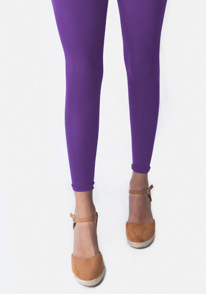 Front view of 50 Denier Premium Footless Tights (Sapphire)