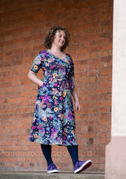 Maia Paisley Floral Print Midi Dress