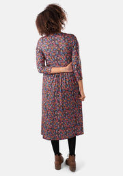 Aadya Ditsy Print Midi Dress