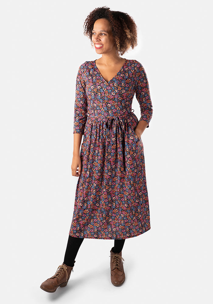 Aadya Ditsy Print Midi Dress