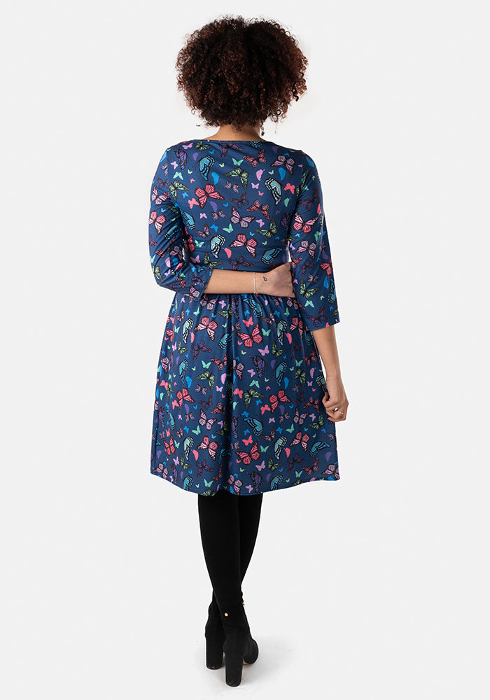 Addyson Multicoloured Butterfly Print Dress