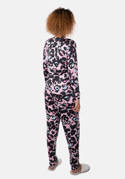Adley Light Pink Animal Print Pyjama Set